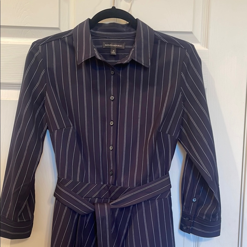 Women's Navy Striped Dress